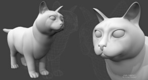 Subdivision modeling - Cat