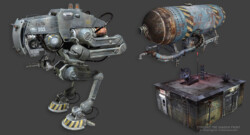 Modeling and look development - Attack robot and environment objects